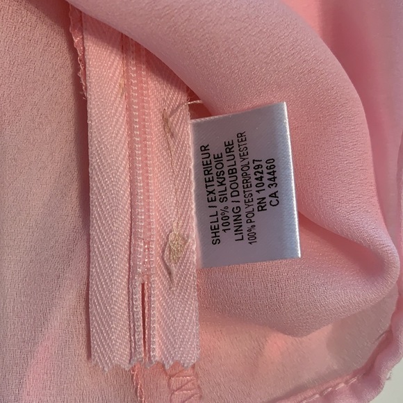 Milly pink white silk sleeveless top NWT 12 - Picture 4 of 9